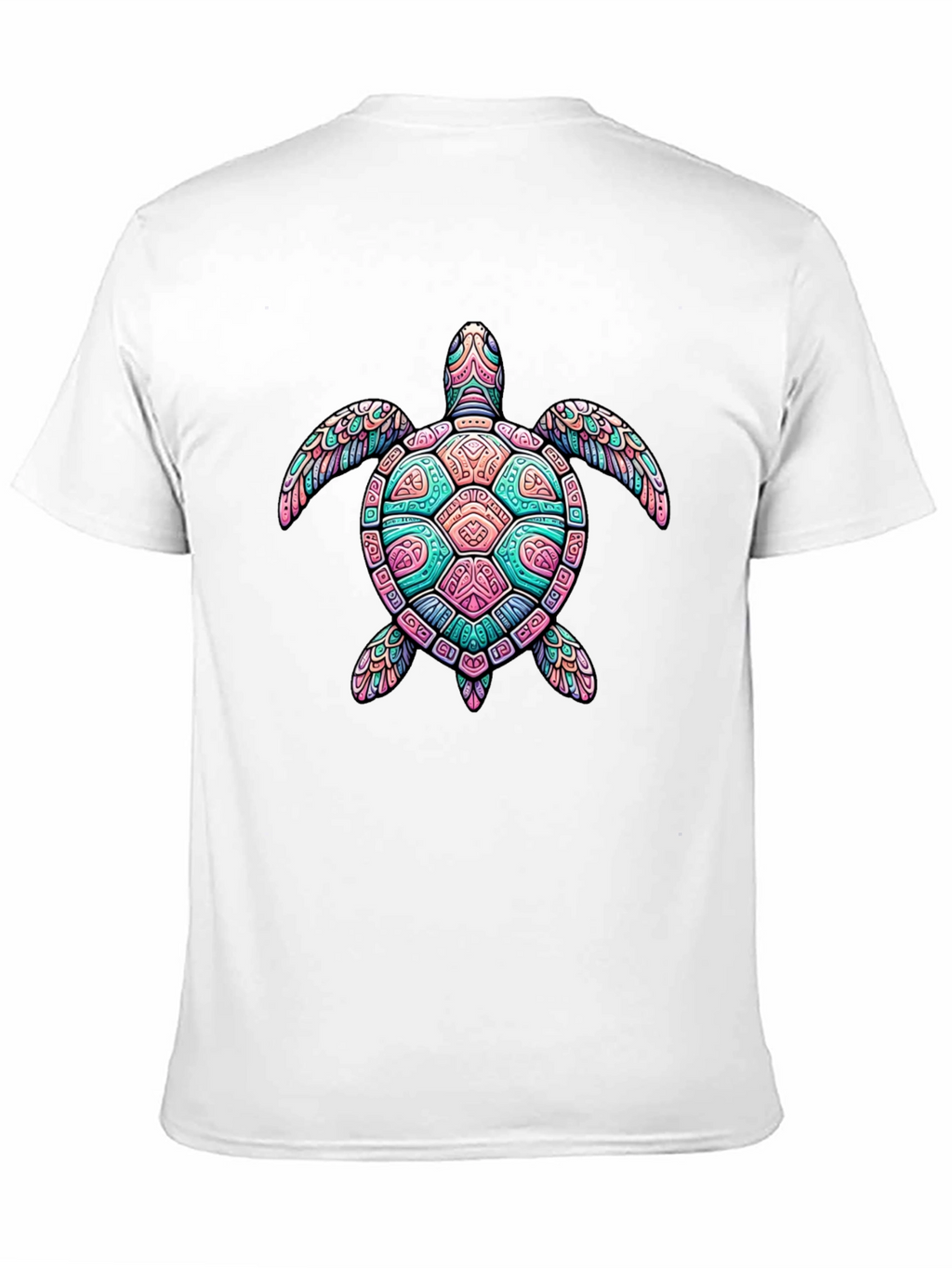 Turtle Graphic Black T-Shirt - Mens Casual Tee