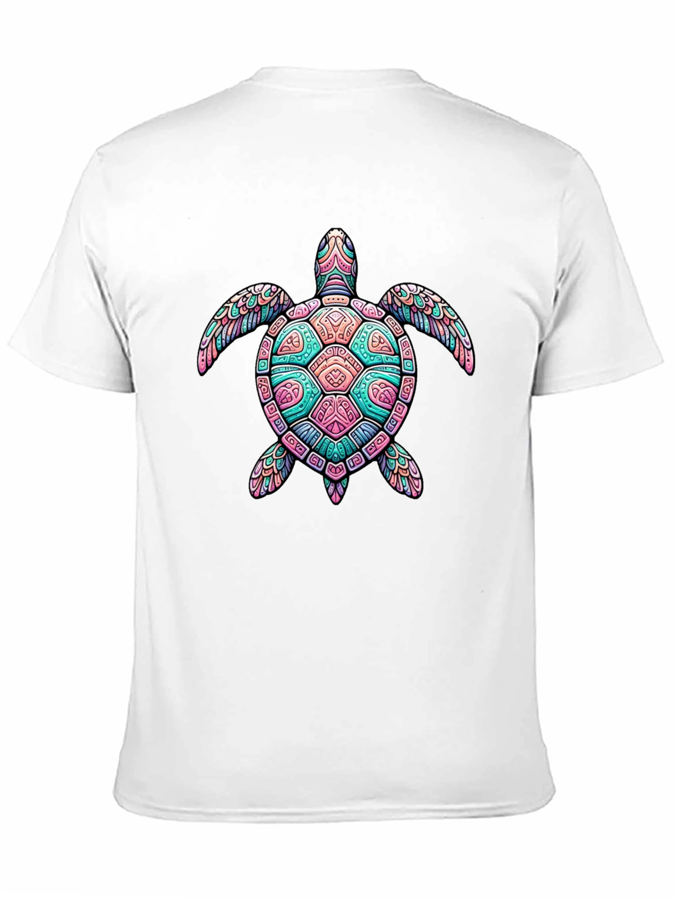 Turtle Graphic Black T-Shirt - Mens Casual Tee