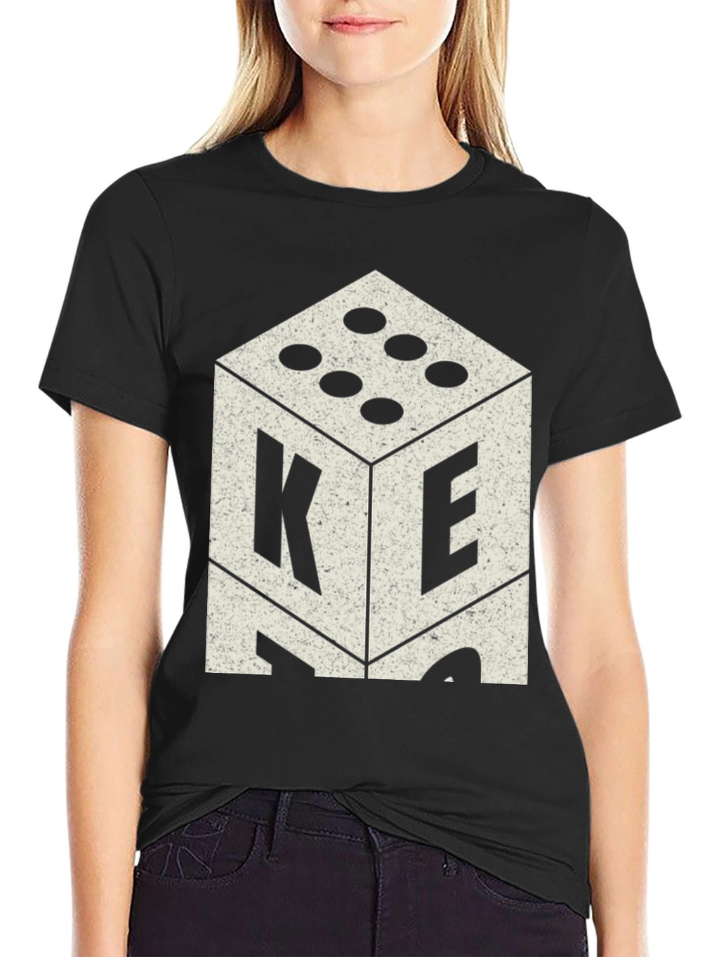 Retro Dice Graphic Tee - Casual Mens T-Shirt