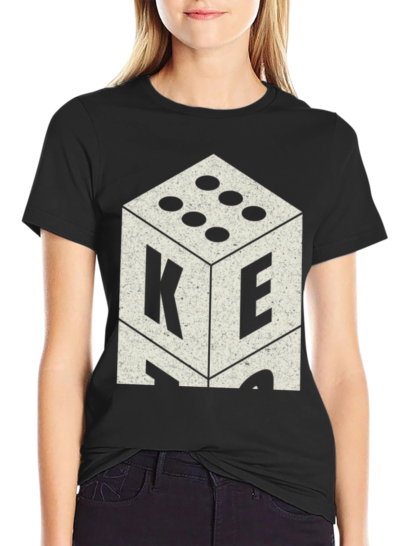 Retro Dice Graphic Tee - Casual Mens T-Shirt
