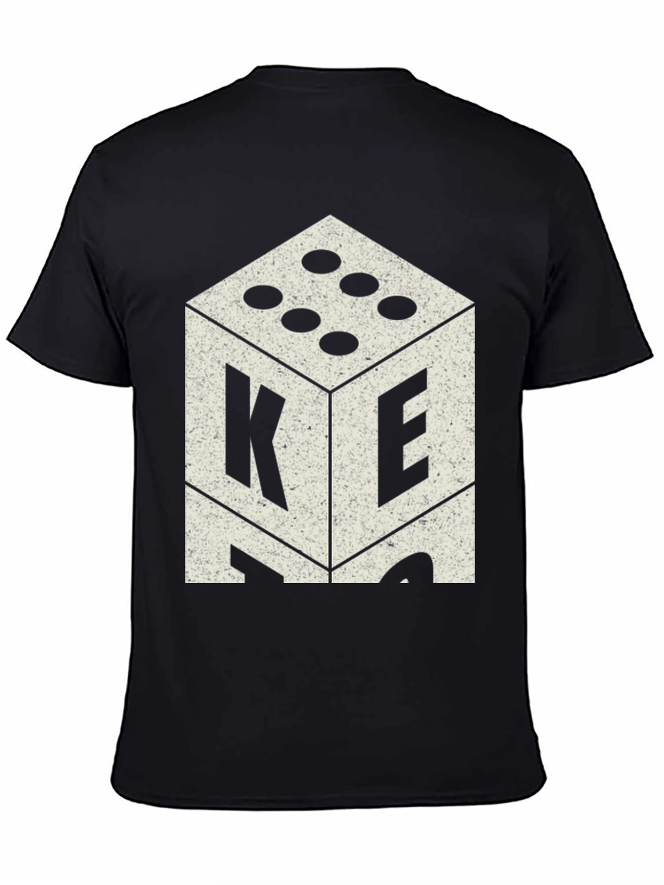 Retro Dice Graphic Tee - Casual Mens T-Shirt