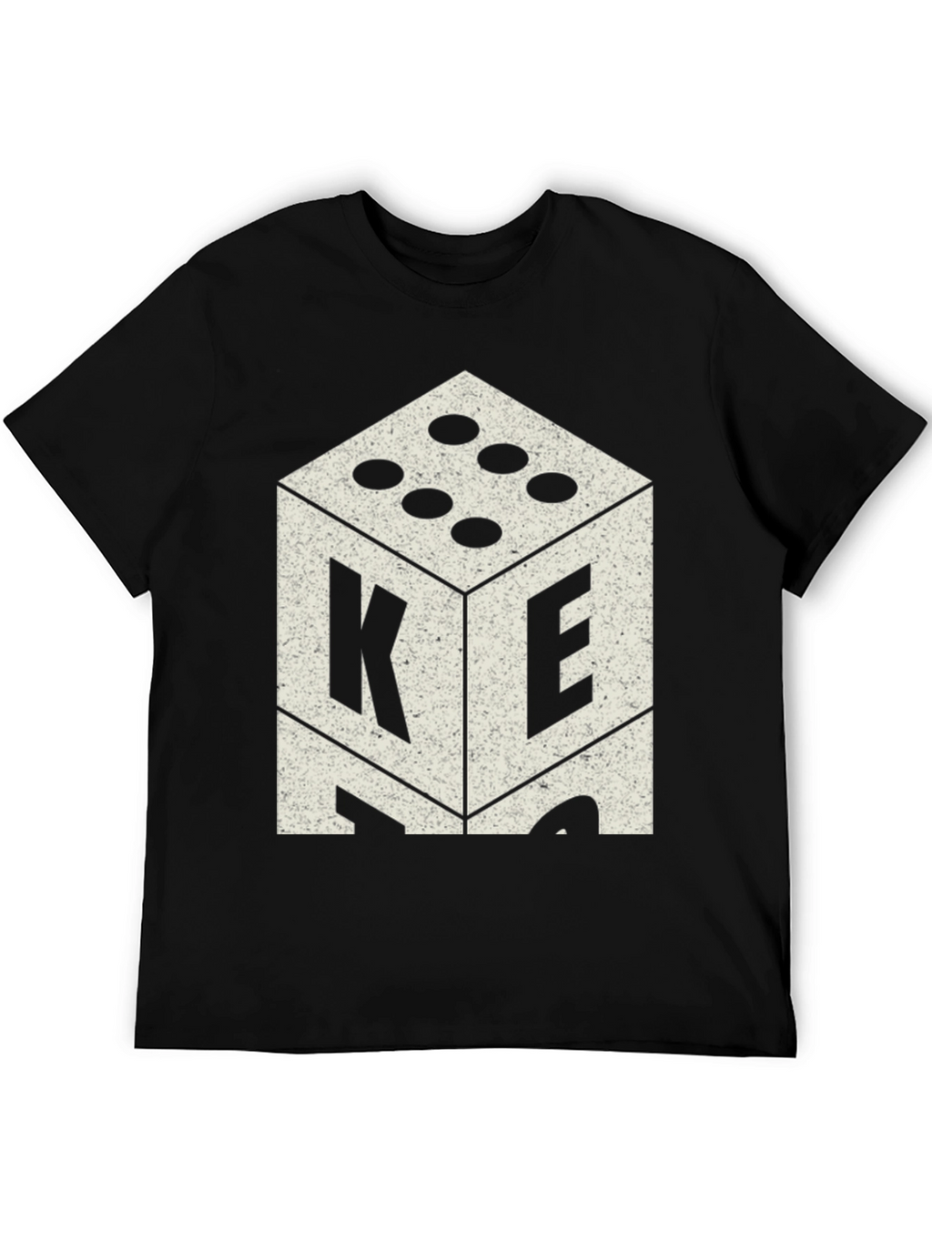 Retro Dice Graphic Tee - Casual Mens T-Shirt