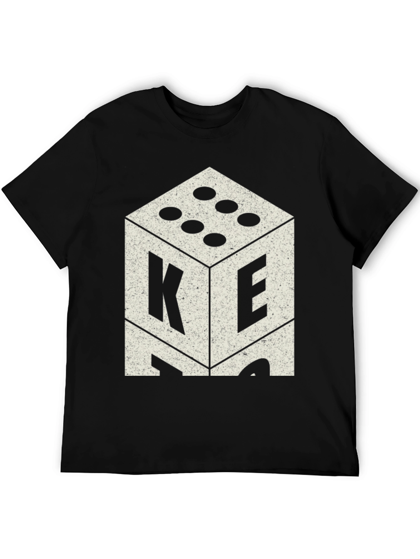 Retro Dice Graphic Tee - Casual Mens T-Shirt