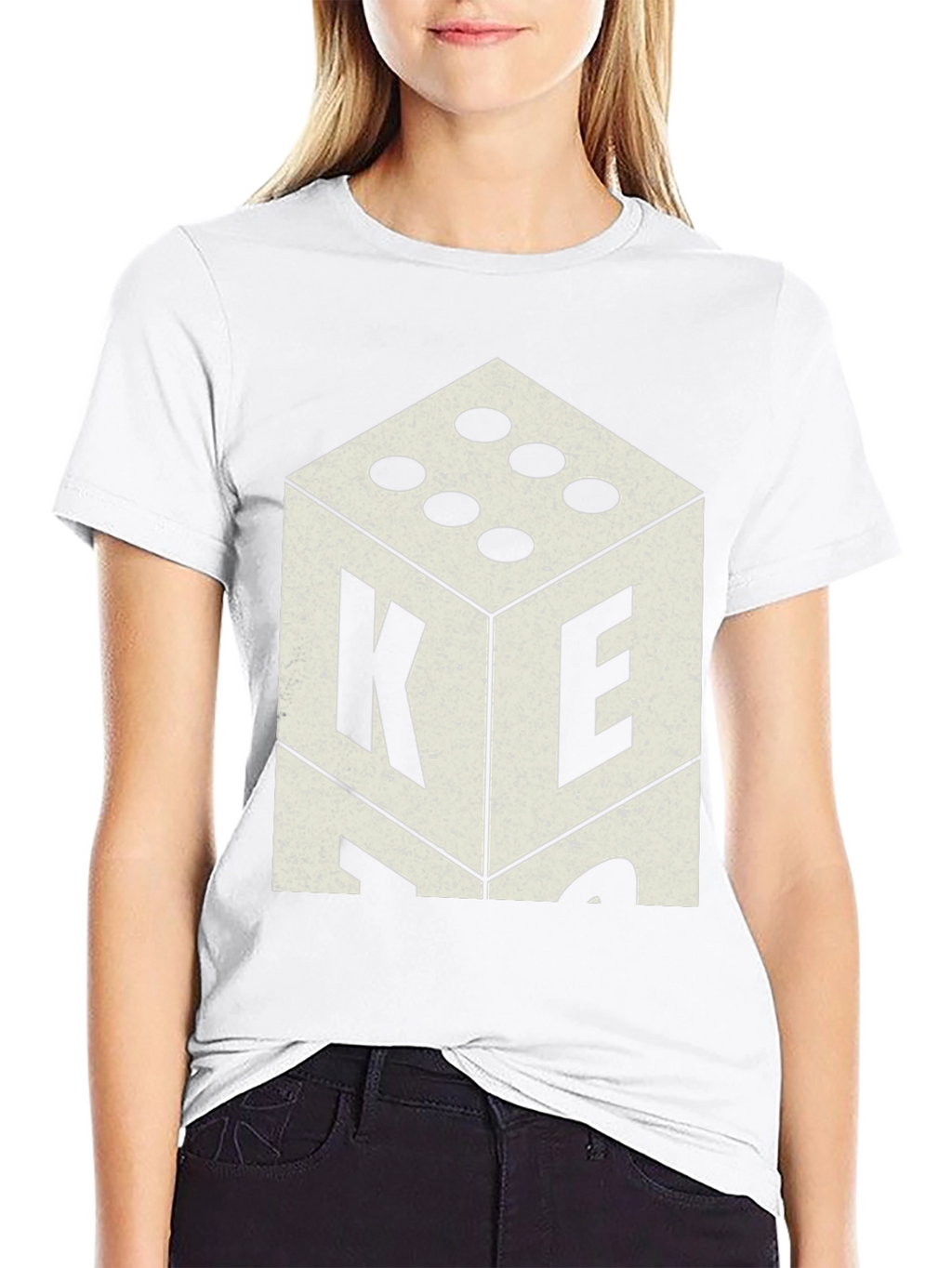 Retro Dice Graphic Tee - Casual Mens T-Shirt