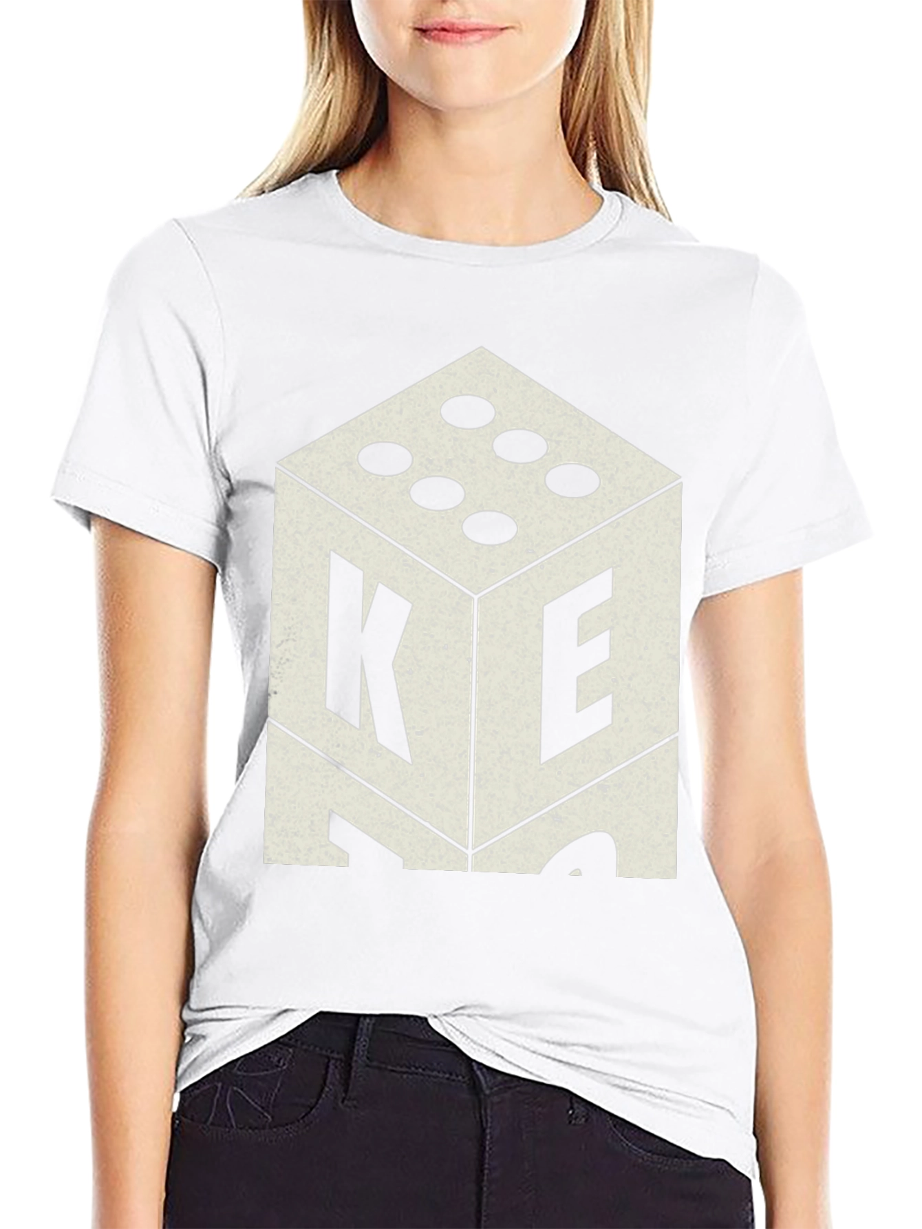 Retro Dice Graphic Tee - Casual Mens T-Shirt