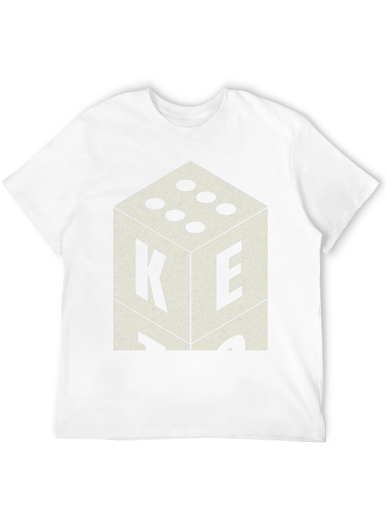 Retro Dice Graphic Tee - Casual Mens T-Shirt