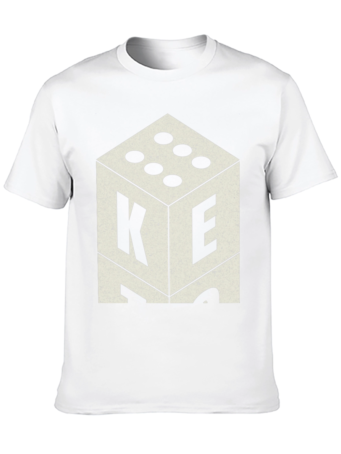 Retro Dice Graphic Tee - Casual Mens T-Shirt