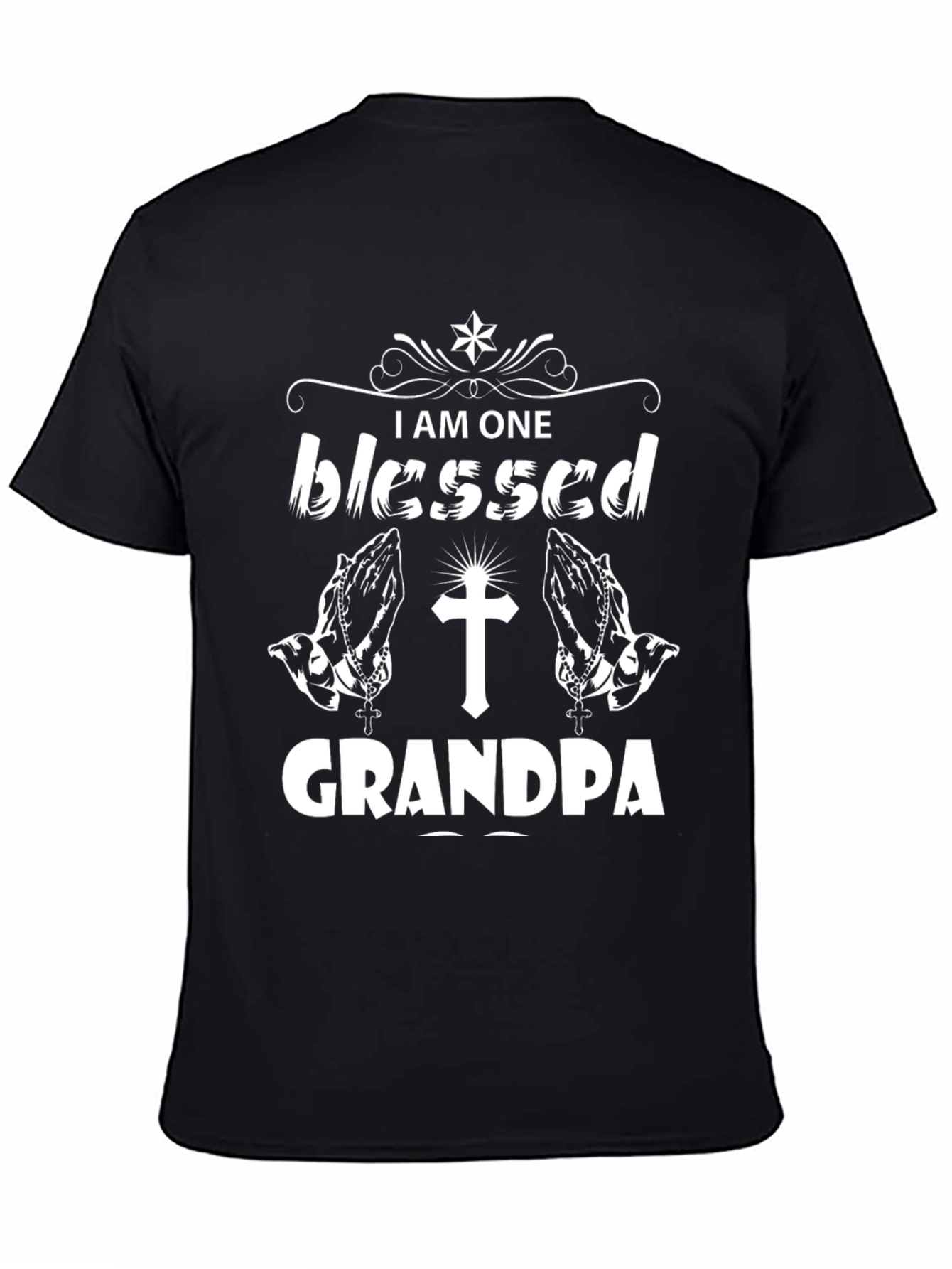 Blessed Grandpa T-Shirt - Religious Mens Tee