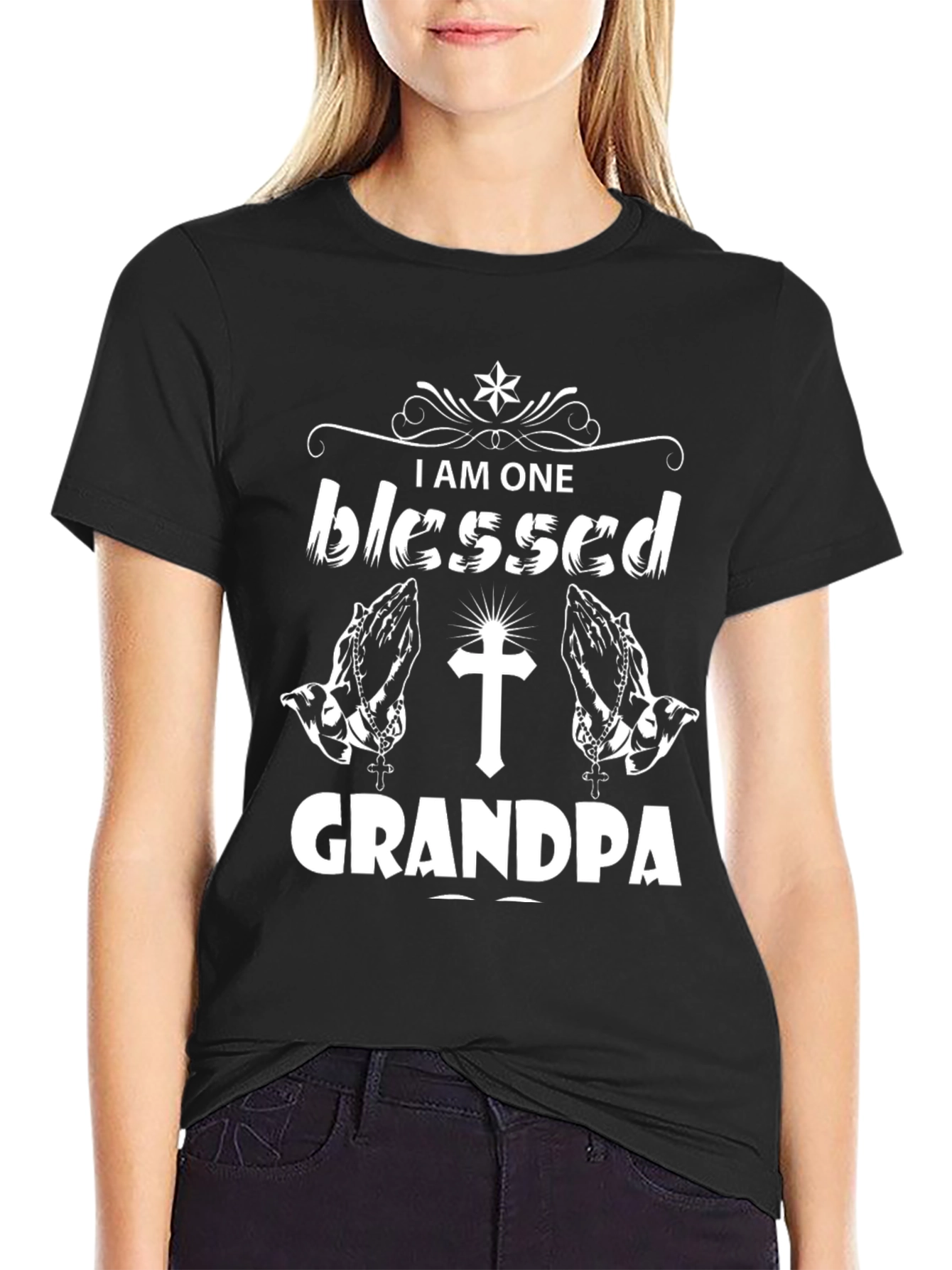 Blessed Grandpa T-Shirt - Religious Mens Tee