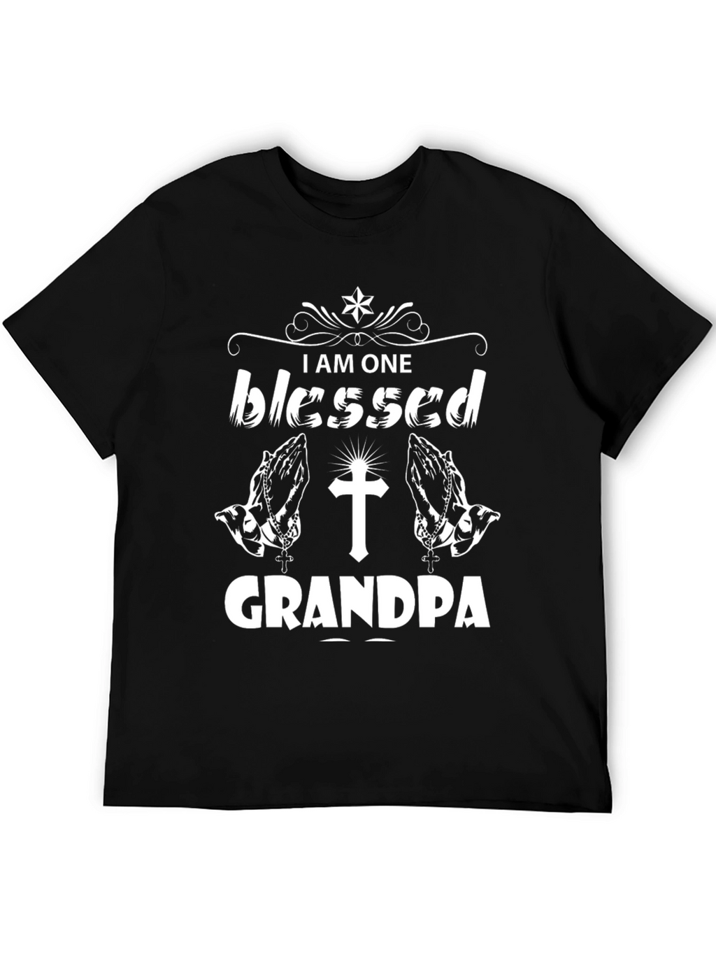 Blessed Grandpa T-Shirt - Religious Mens Tee