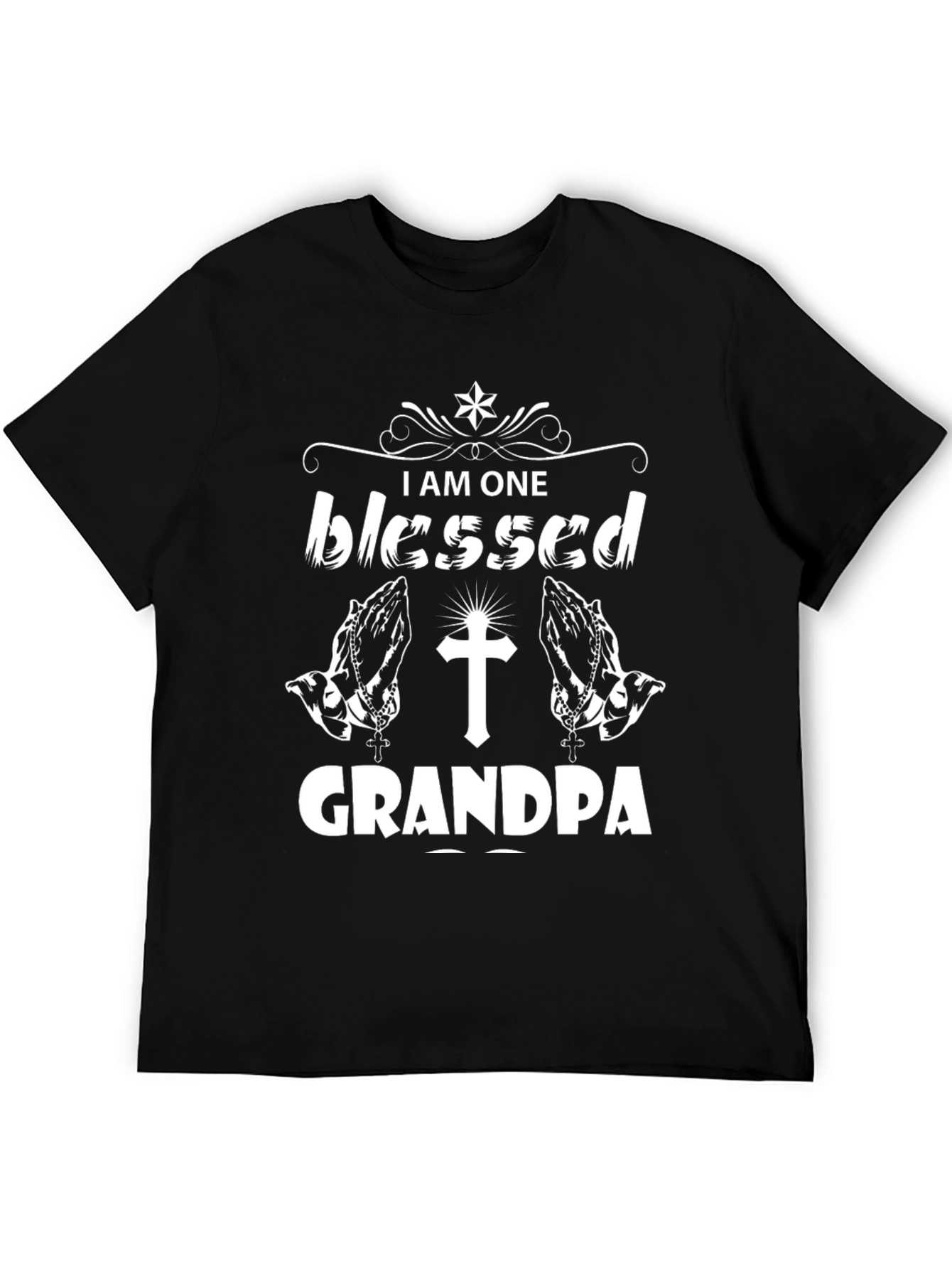 Blessed Grandpa T-Shirt - Religious Mens Tee