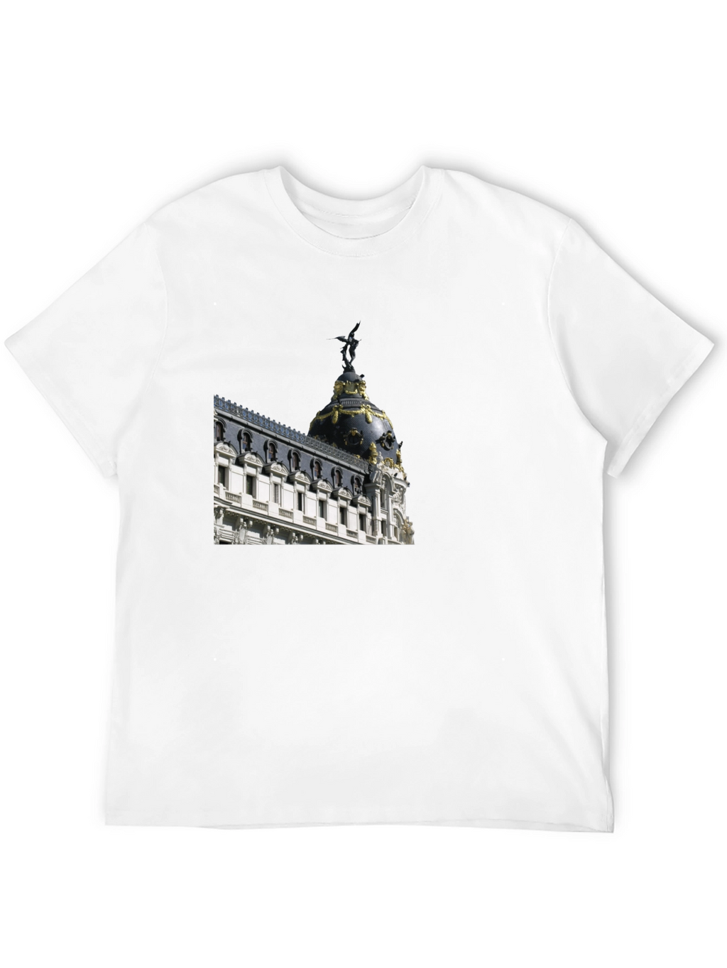 Madrid Architecture T-Shirt - Stylish Black Tee