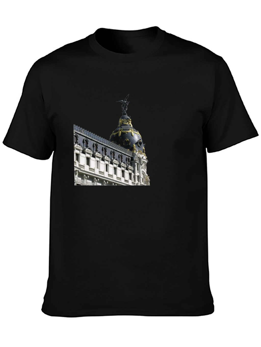 Madrid Architecture T-Shirt - Stylish Black Tee