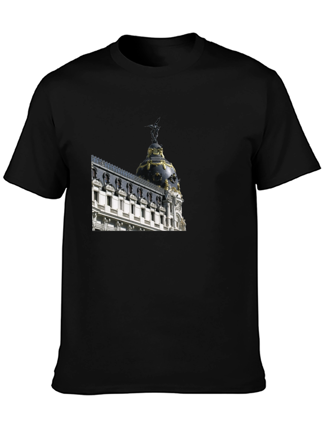 Madrid Architecture T-Shirt - Stylish Black Tee