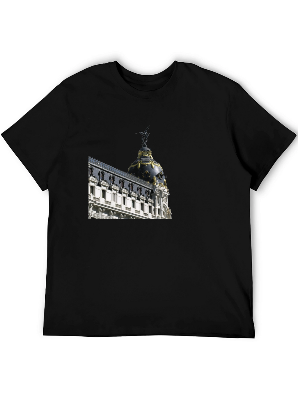 Madrid Architecture T-Shirt - Stylish Black Tee