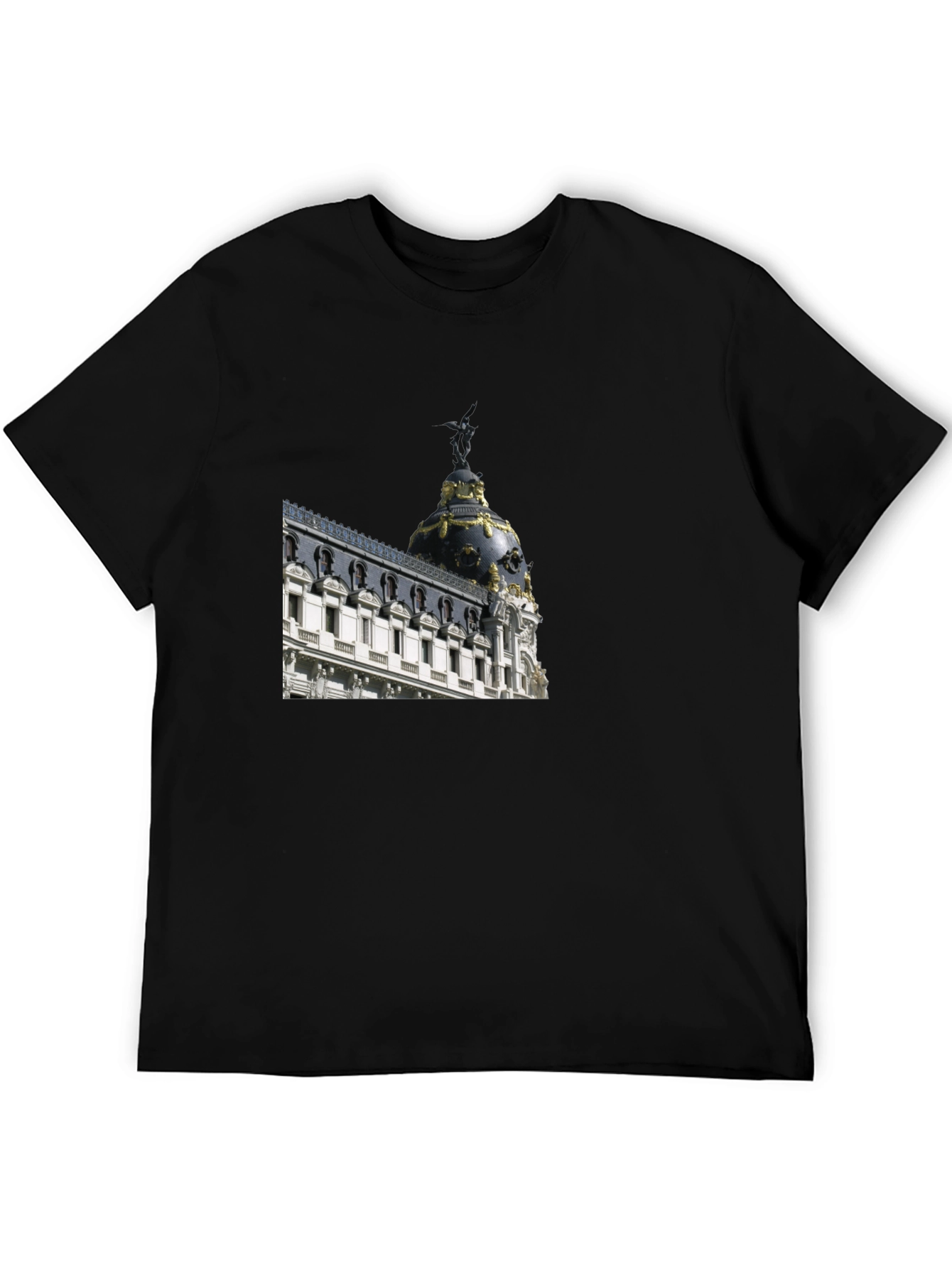 Madrid Architecture T-Shirt - Stylish Black Tee
