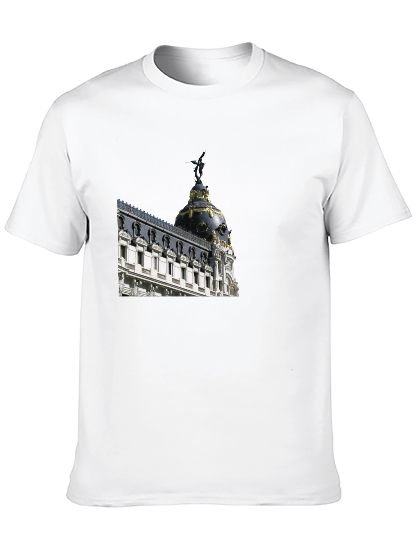 Madrid Architecture T-Shirt - Stylish Black Tee