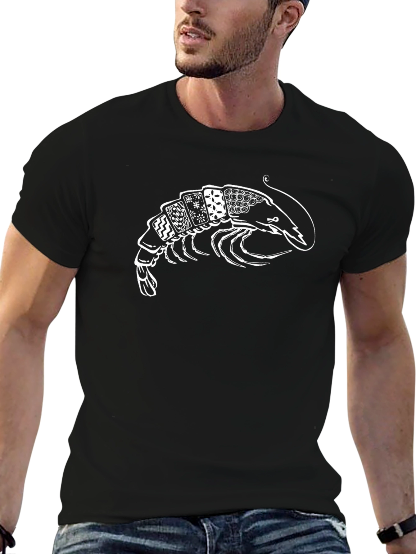 Lobster Card T-Shirt - Black Graphic Tee