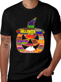 Halloween Pumpkin Word Art Graphic Tee