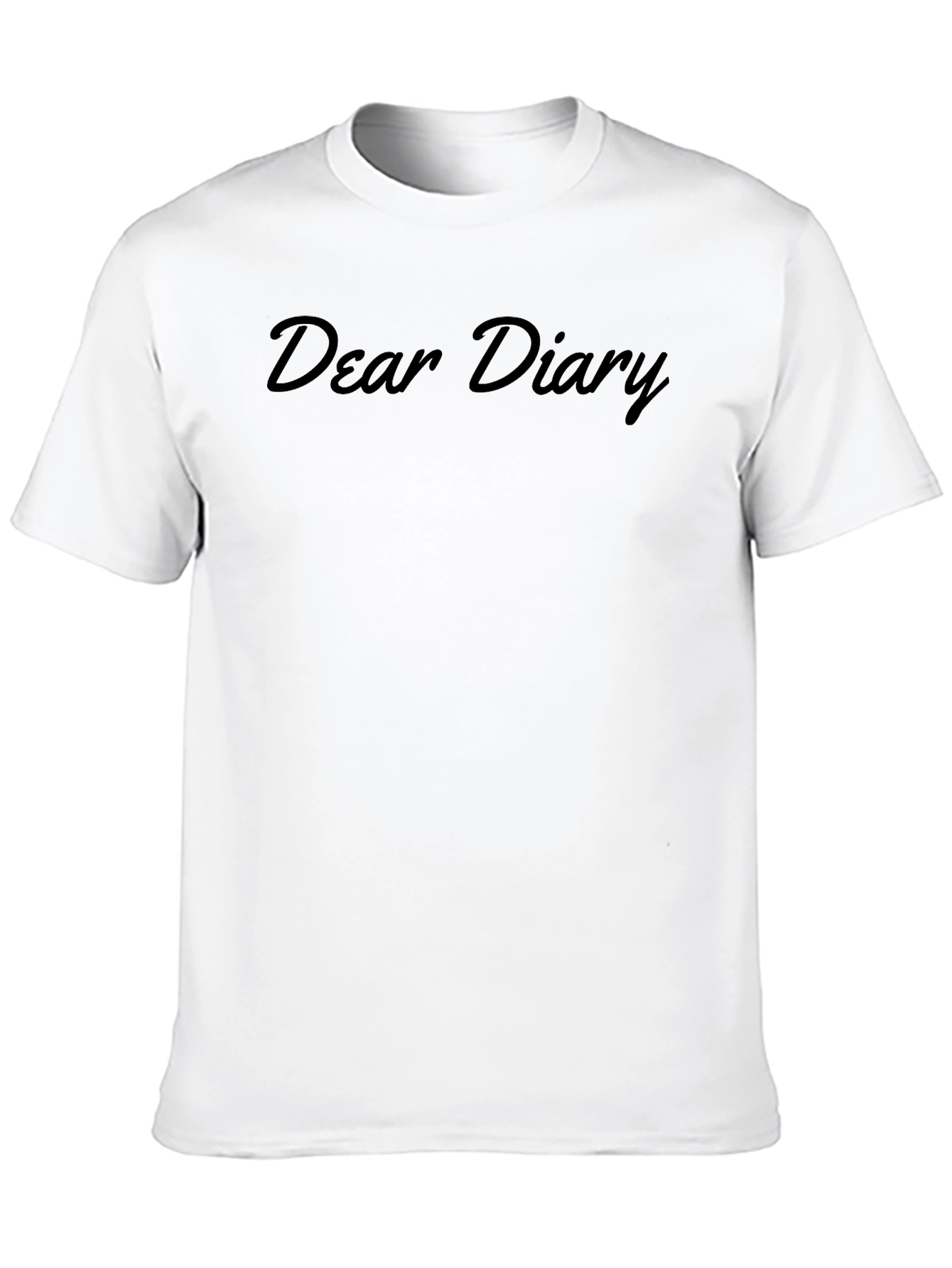 Dear Diary Graphic T-Shirt - Casual Black Tee