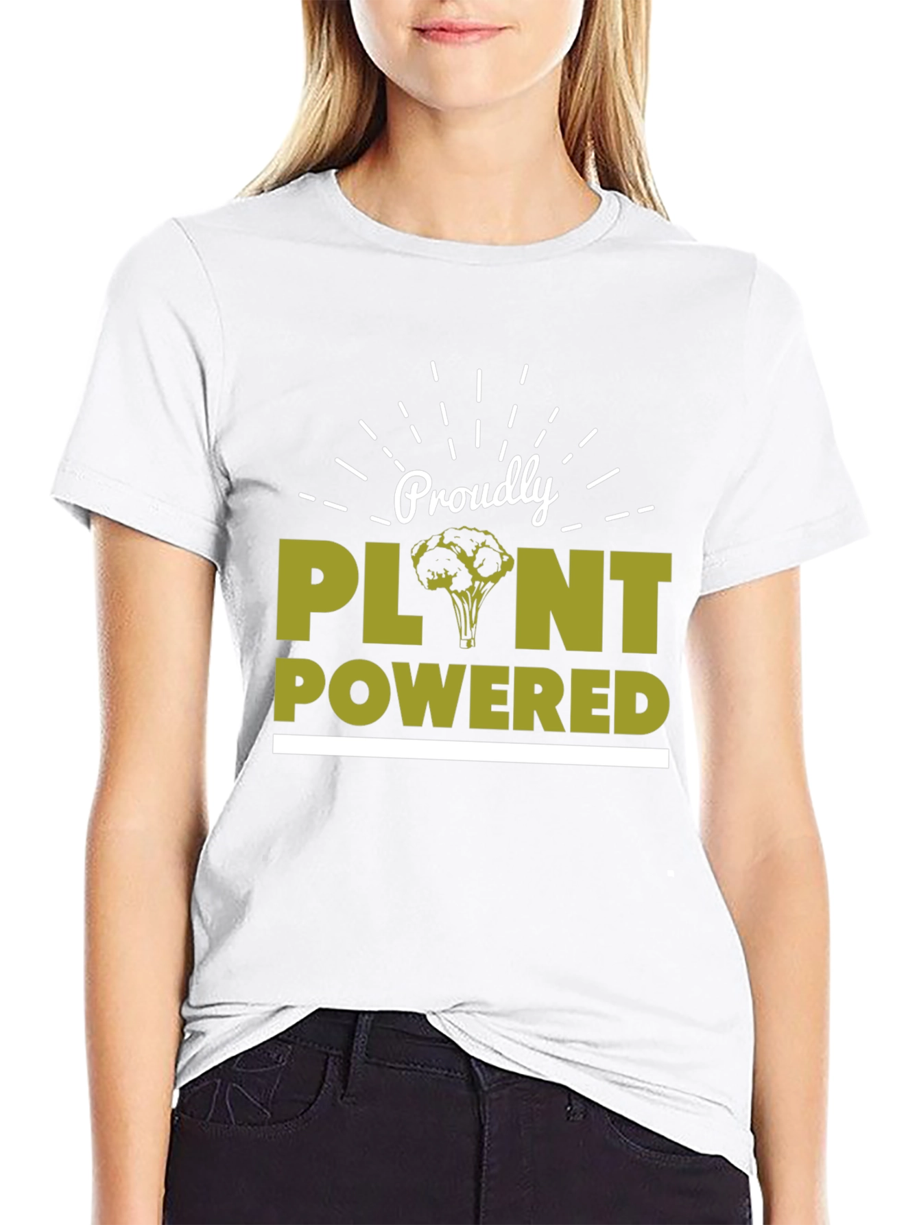Proudly Plant Powered T-Shirt - Vegan Lifestyle Tee