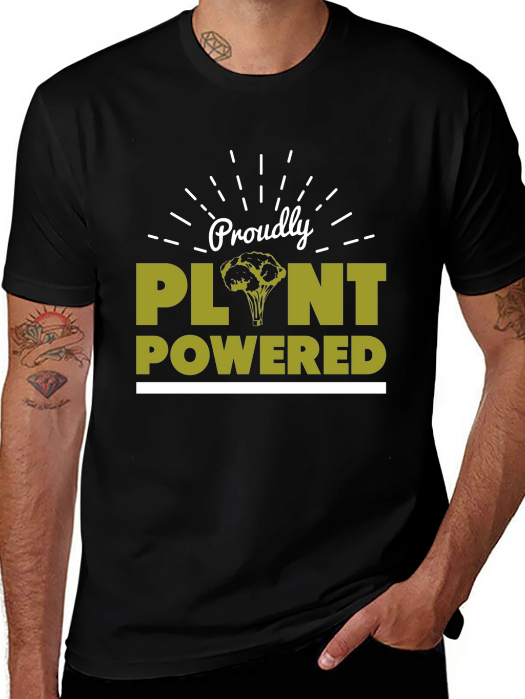Proudly Plant Powered T-Shirt - Vegan Lifestyle Tee