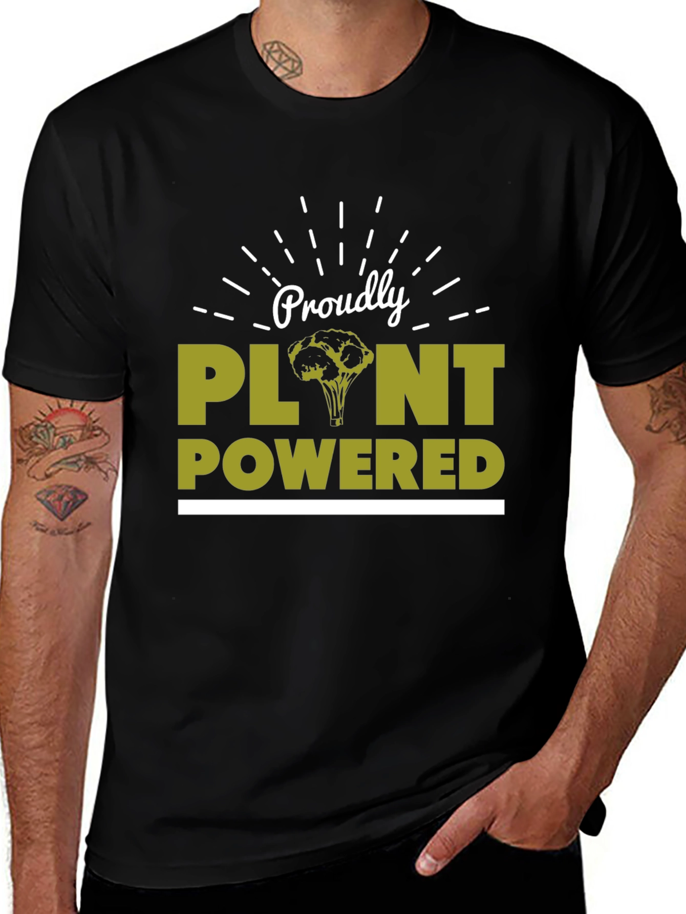 Proudly Plant Powered T-Shirt - Vegan Lifestyle Tee