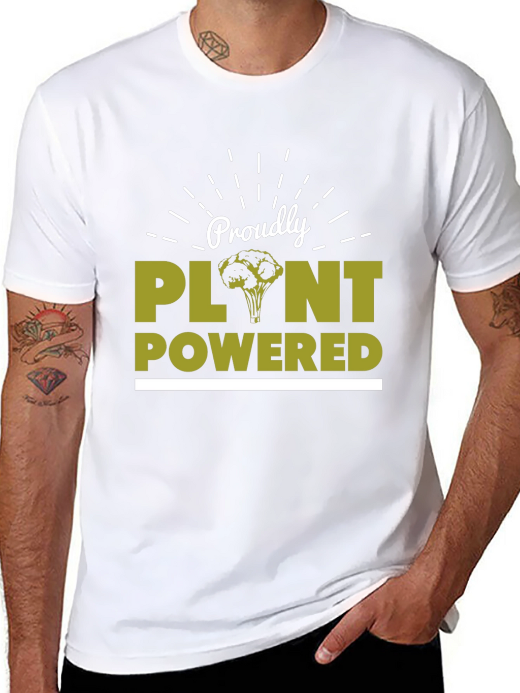 Proudly Plant Powered T-Shirt - Vegan Lifestyle Tee