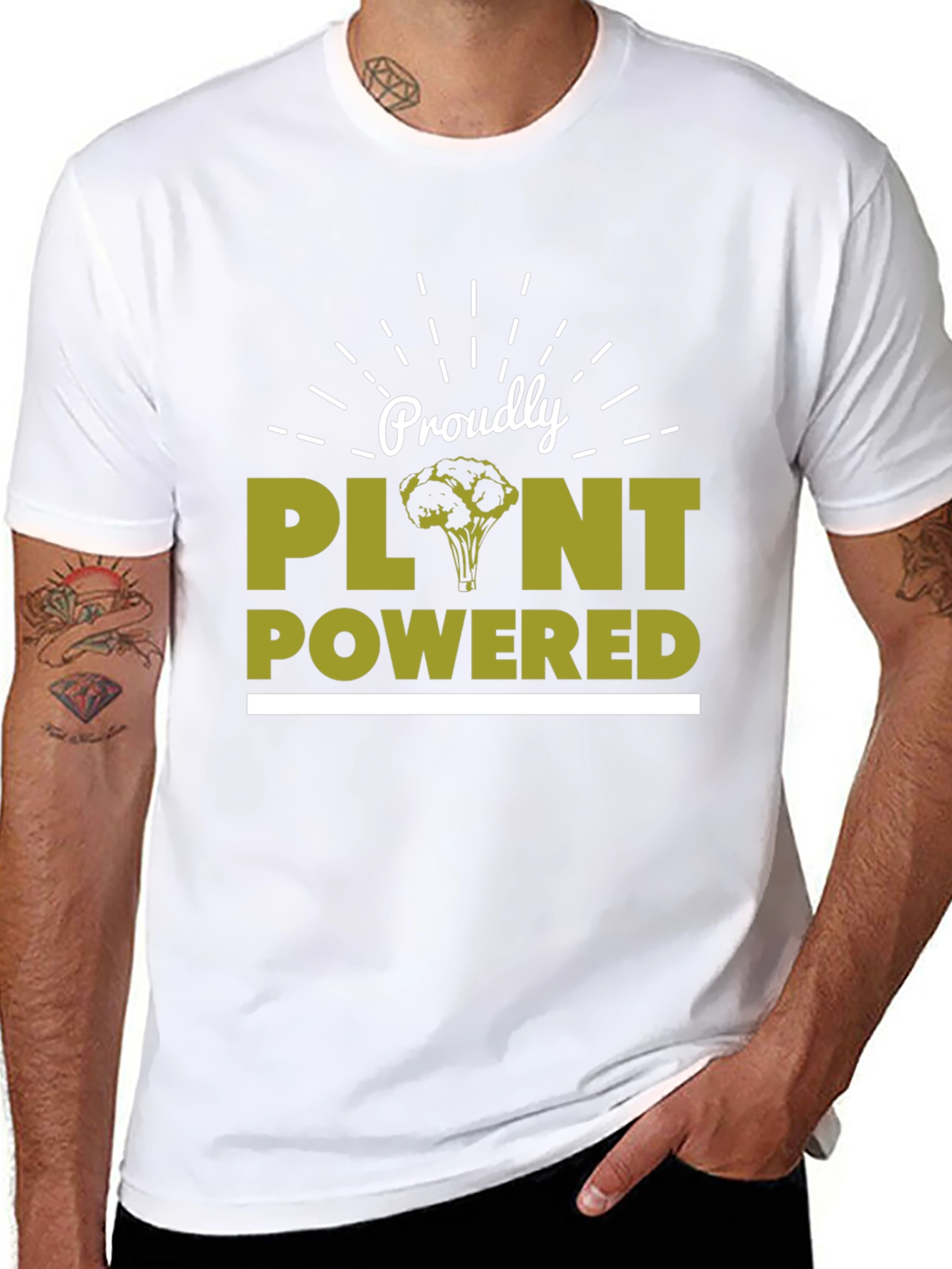 Proudly Plant Powered T-Shirt - Vegan Lifestyle Tee