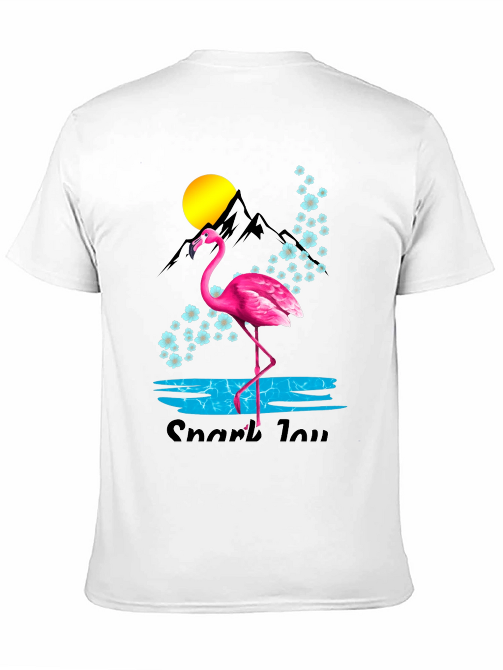 Flamingo Graphic Tee - Black Cotton Blend