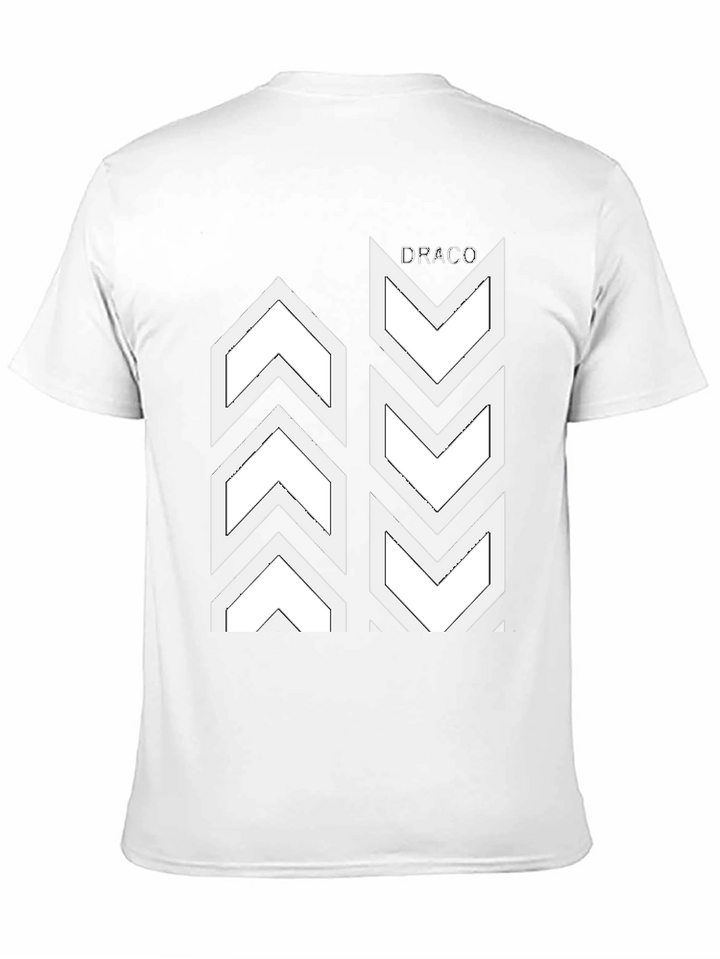 Draco Graphic Tee - Arrow Design Black Cotton T-Shirt
