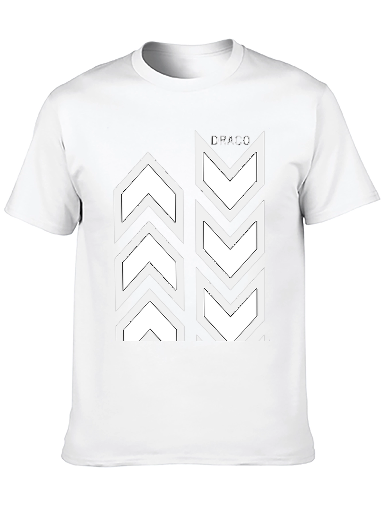 Draco Graphic Tee - Arrow Design Black Cotton T-Shirt