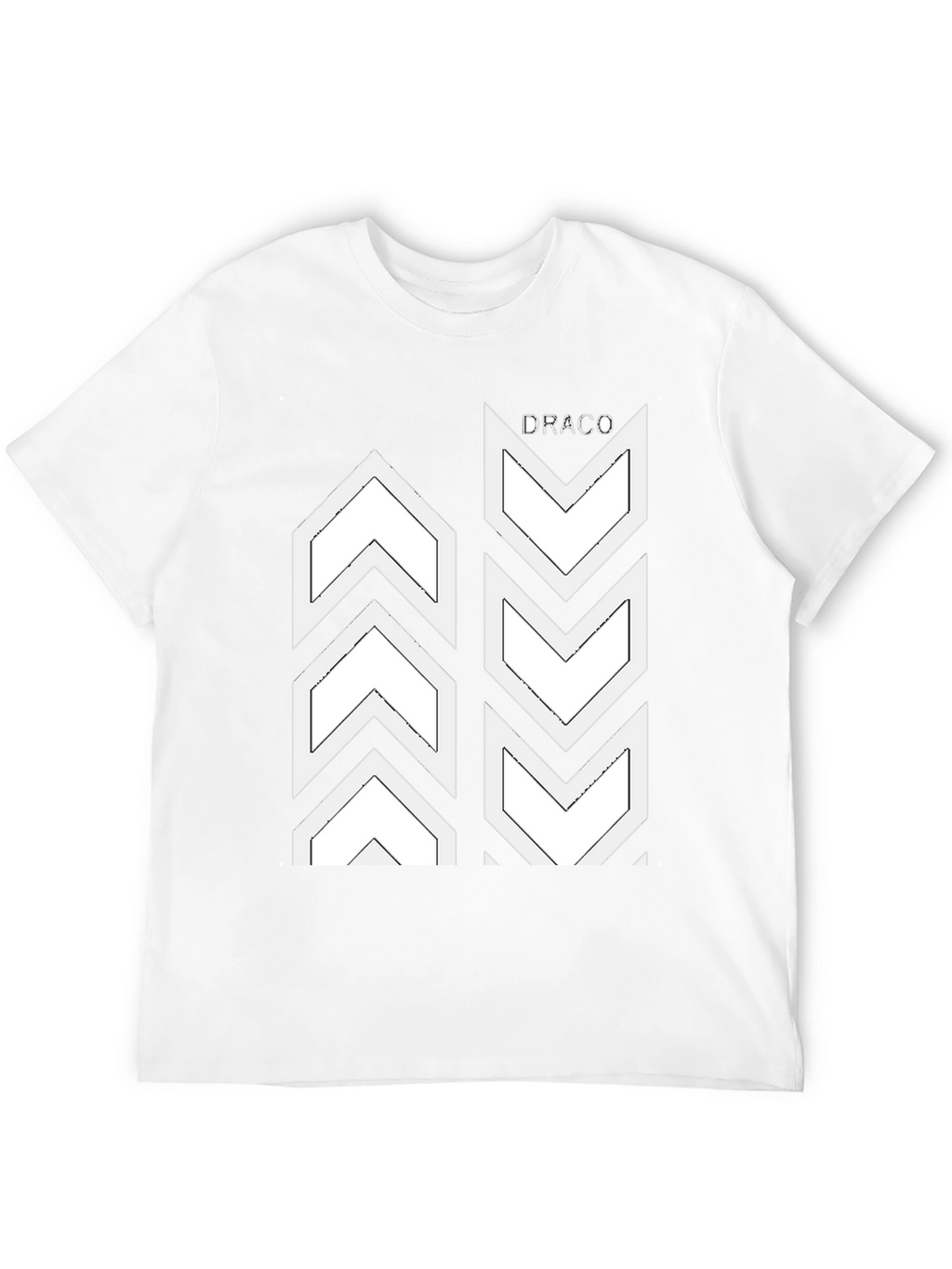 Draco Graphic Tee - Arrow Design Black Cotton T-Shirt