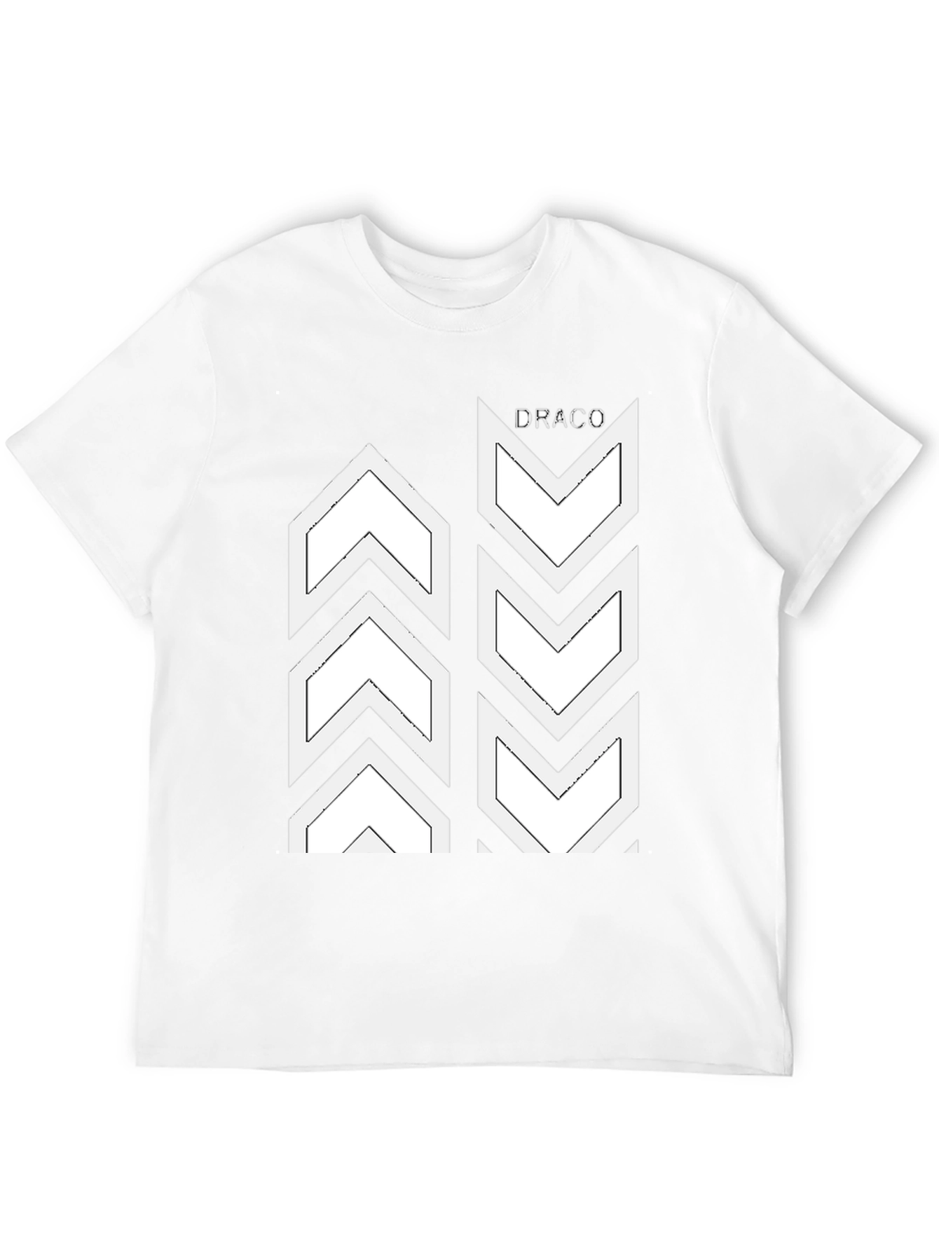 Draco Graphic Tee - Arrow Design Black Cotton T-Shirt
