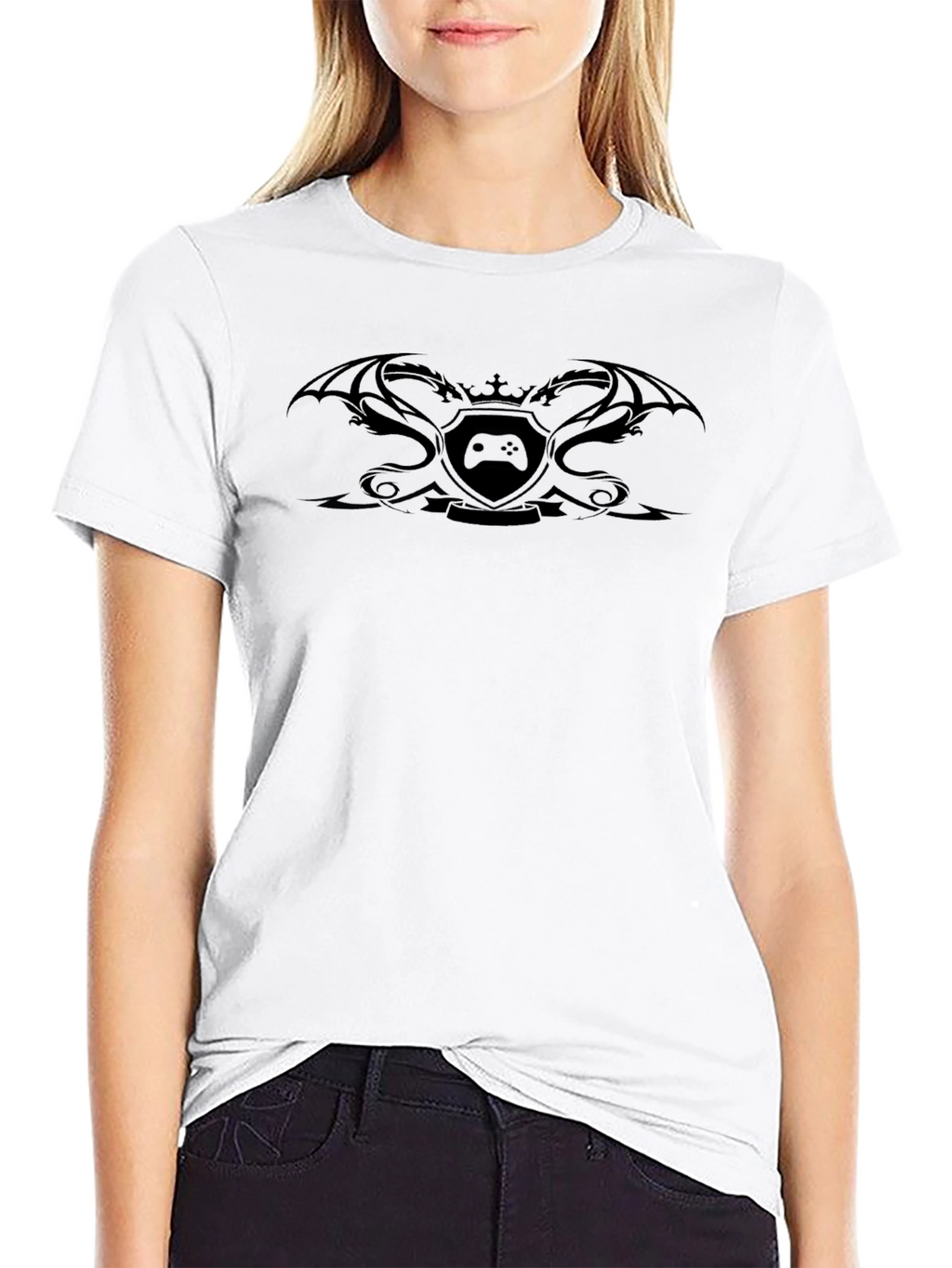 Black Gaming Crest T-Shirt