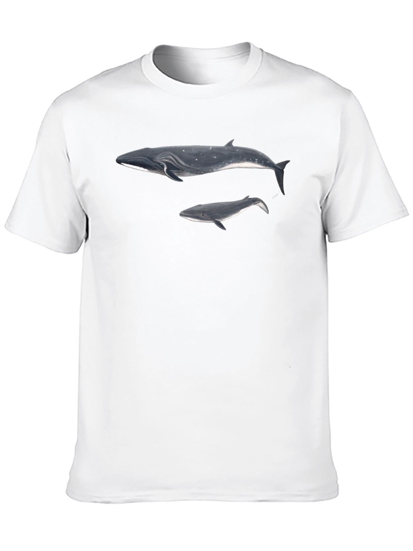 Whale Graphic Black T-Shirt for Men