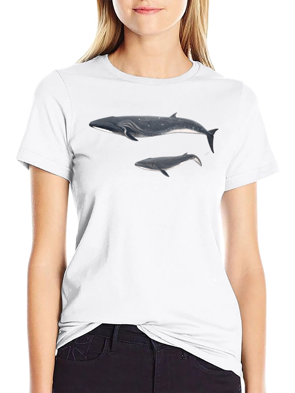 Whale Graphic Black T-Shirt for Men