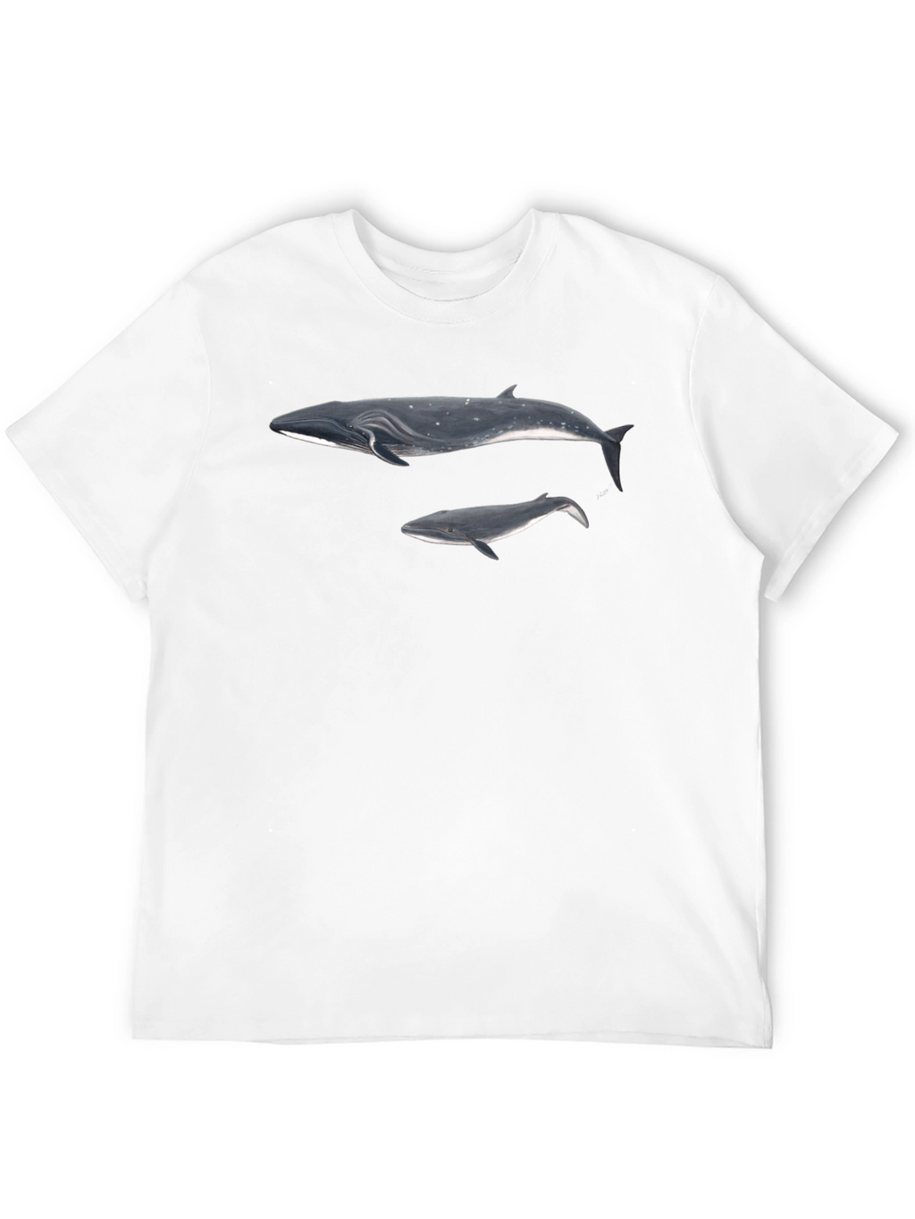Whale Graphic Black T-Shirt for Men