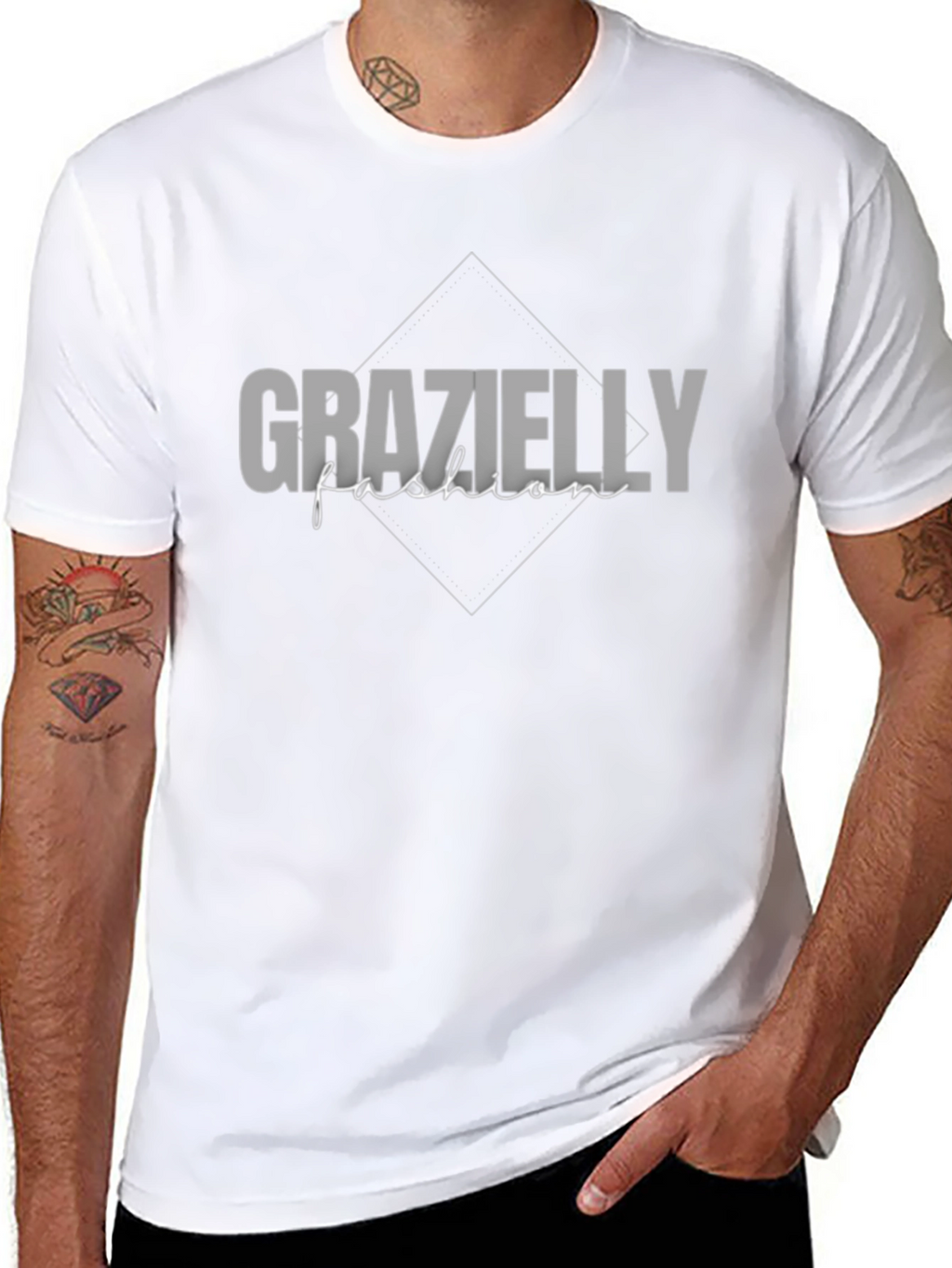 Grazielly Fashion Mens Black Graphic T-Shirt