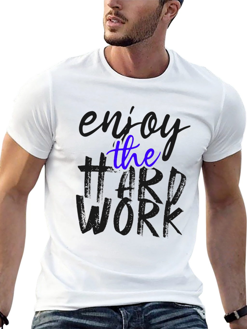 Enjoy the Hard Work Black T-Shirt