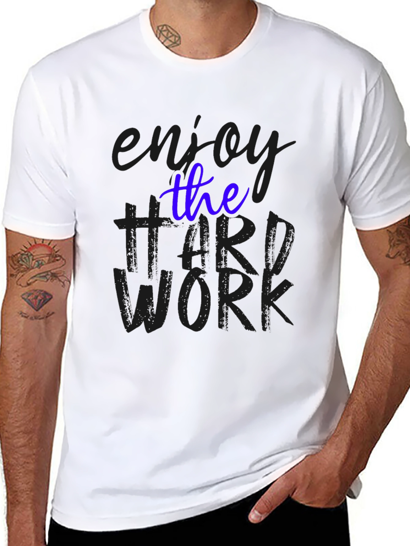 Enjoy the Hard Work Black T-Shirt