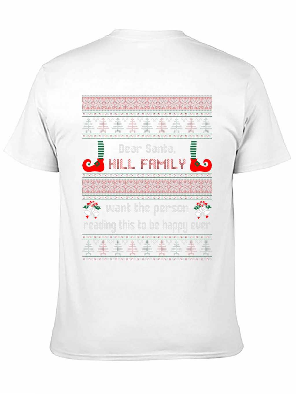 Dear Santa Christmas Family Matching Black T-Shirt