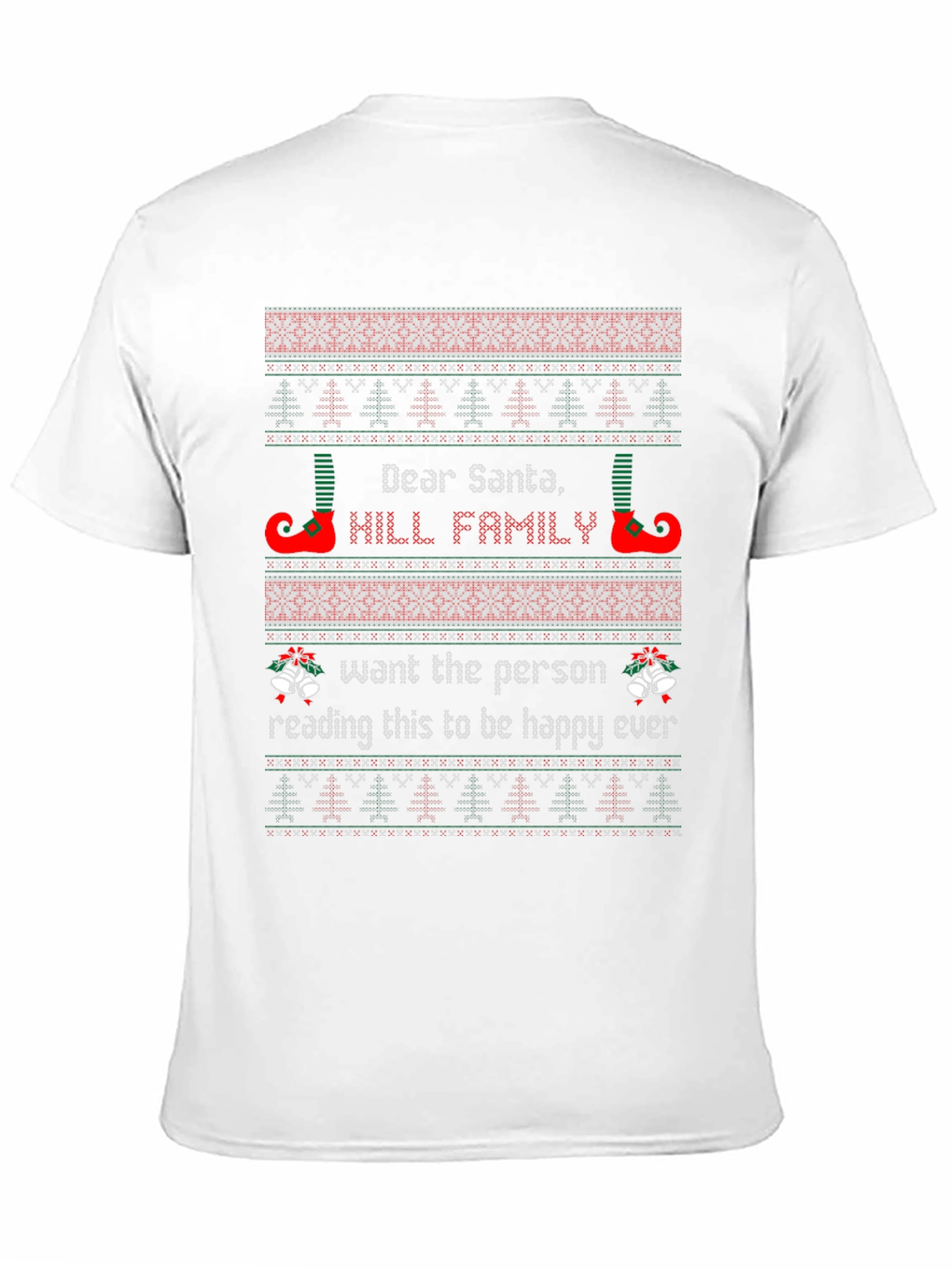 Dear Santa Christmas Family Matching Black T-Shirt