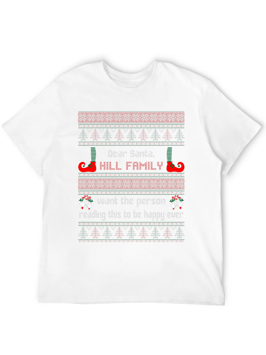 Dear Santa Christmas Family Matching Black T-Shirt