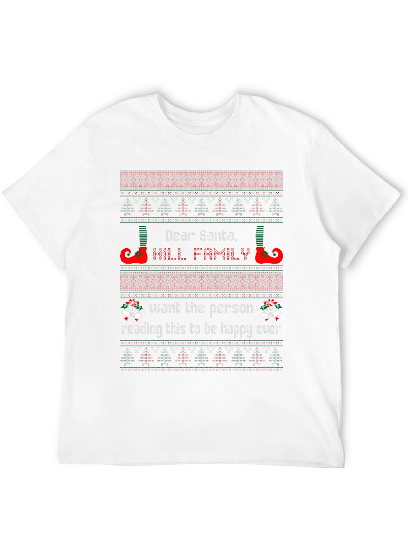 Dear Santa Christmas Family Matching Black T-Shirt