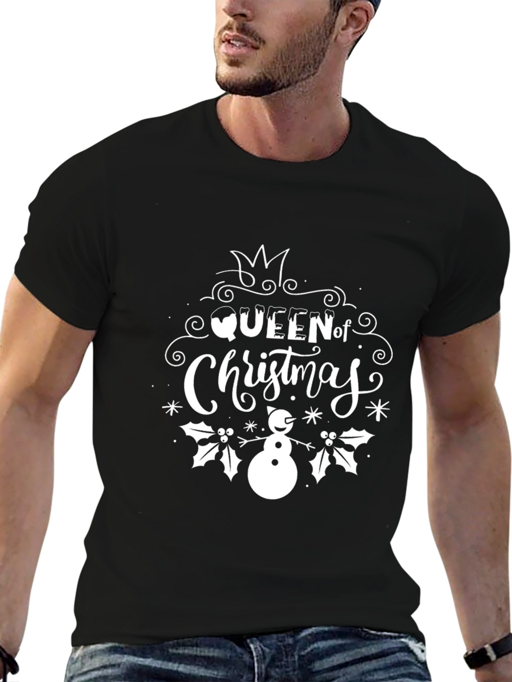 Queen of Christmas Holiday Graphic T-Shirt