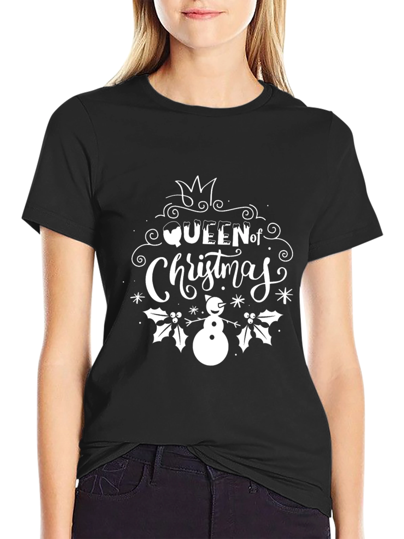 Queen of Christmas Holiday Graphic T-Shirt
