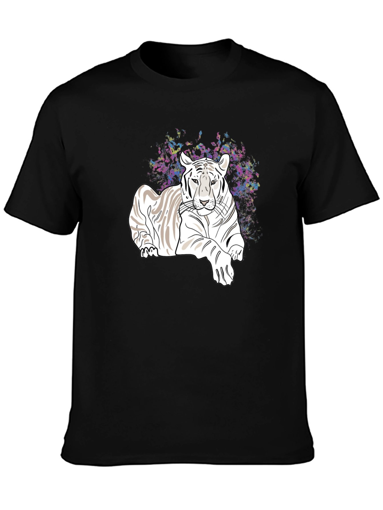Tiger Graphic Tee - Black Casual T-Shirt