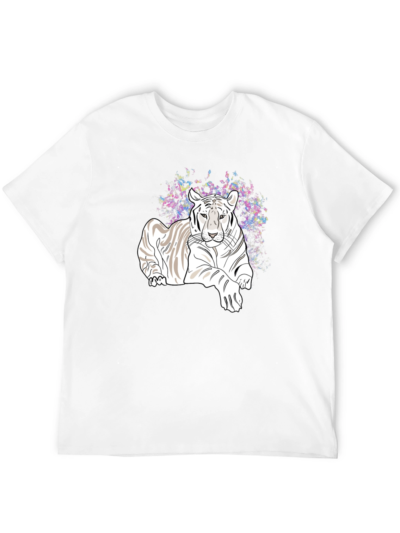 Tiger Graphic Tee - Black Casual T-Shirt