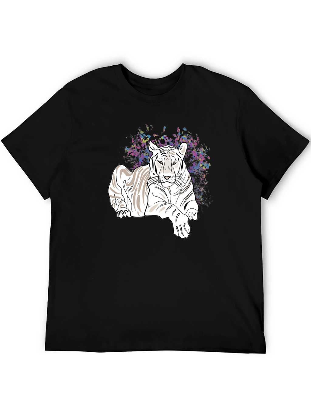 Tiger Graphic Tee - Black Casual T-Shirt